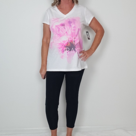 Xersion "Love Hope Courage" Short Sleeve Tee NWT - Picture 3 of 8